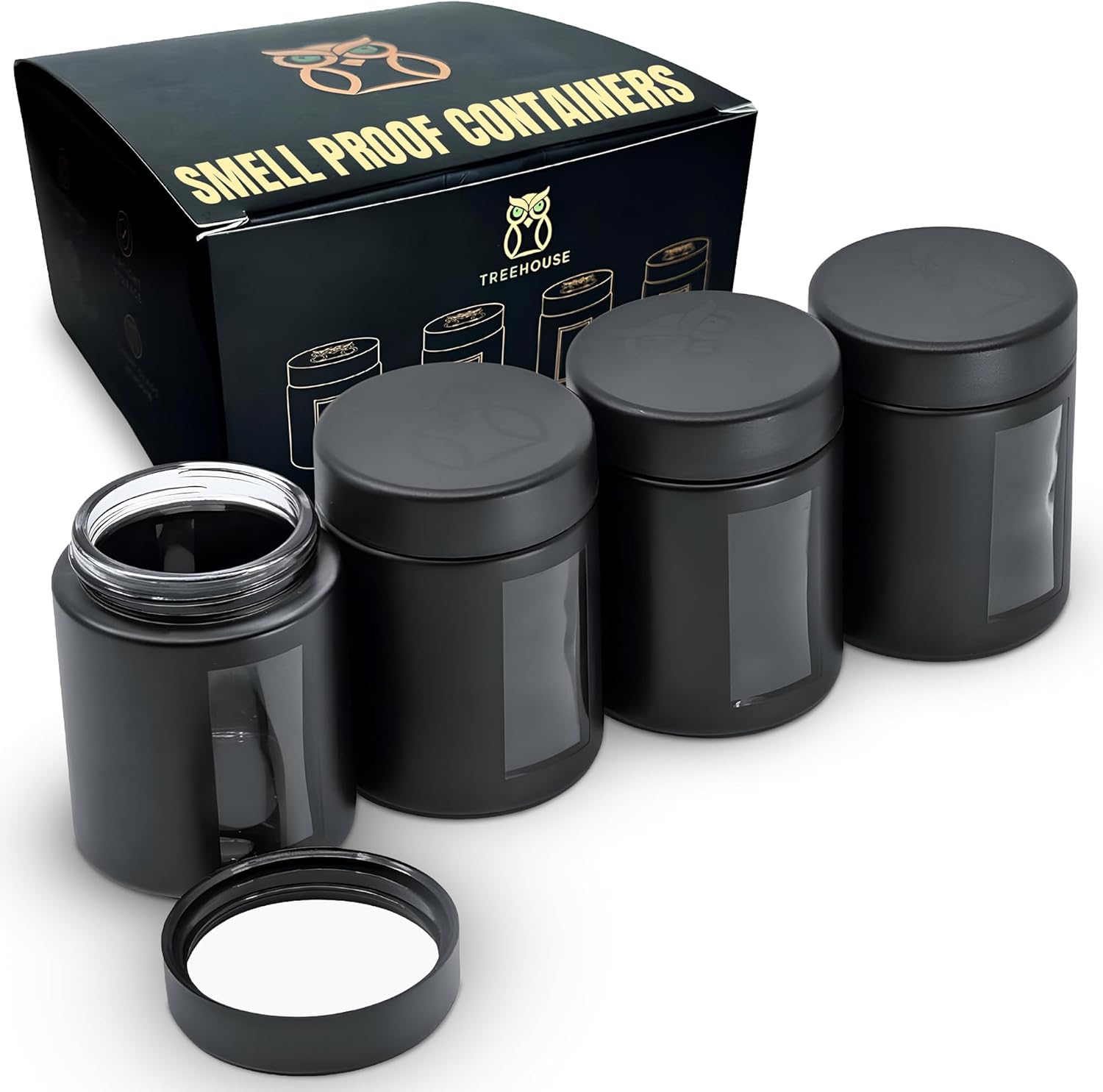 Coffee Tea Containers - Treehouse Smell Proof Containers (120mL), Jars
