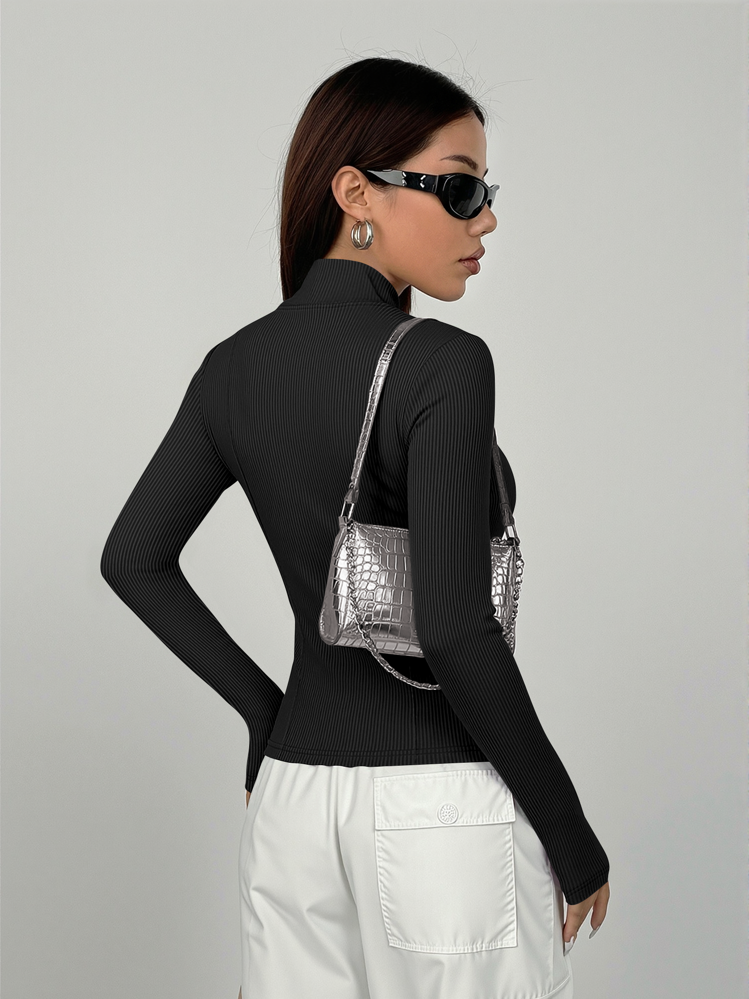 Everyday Ribbed High Neck Zip- – Coffee & Tea Garden Lincoln Menu Bewertung und Preis