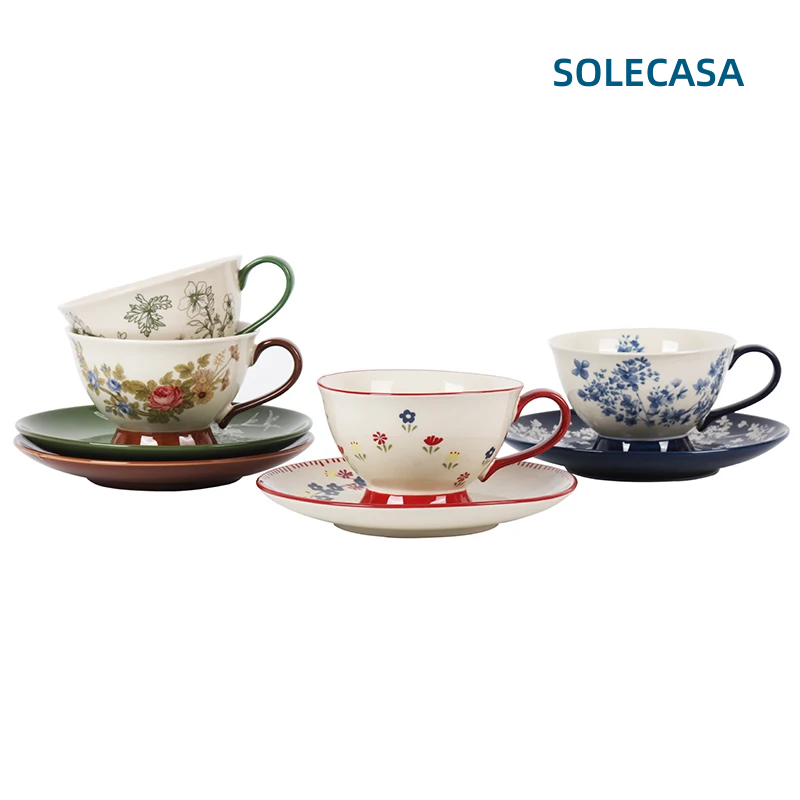 SOLECASA 220ml Coffee Cup&Sauc – Coffee Tea Flower Bewertung und Preis