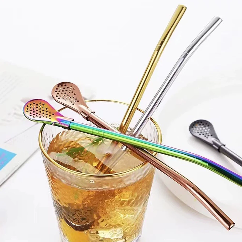 8pcs Filter Tea Straw Spoon Se – Coffee Tea Spoon Bewertung und Preis
