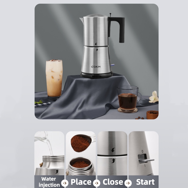 CDKM Moka Pot SUS304 Stainless – Coffee Tea Chocolate Bewertung und Preis
