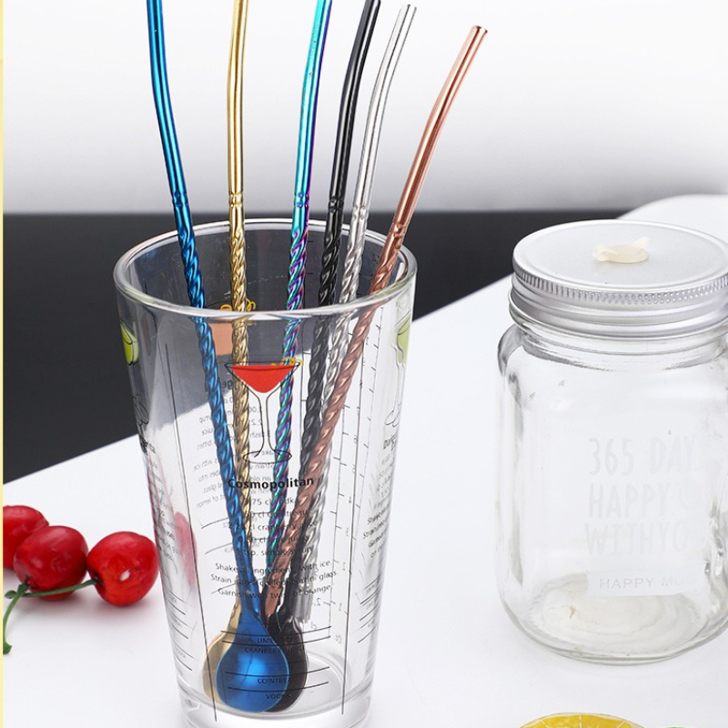 Long Twisted Straw Spoon Porta – Coffee Tea Spoon Bewertung und Preis