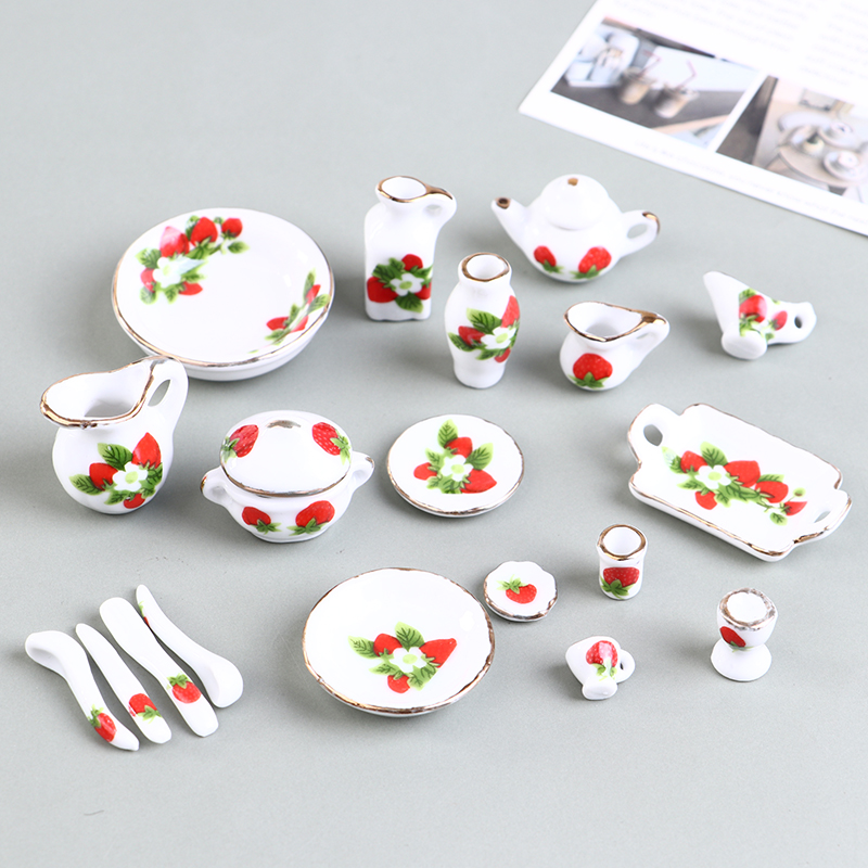 1 Set 1:12 Miniature Doll Hous – Coffee Tea Flower Bewertung und Preis