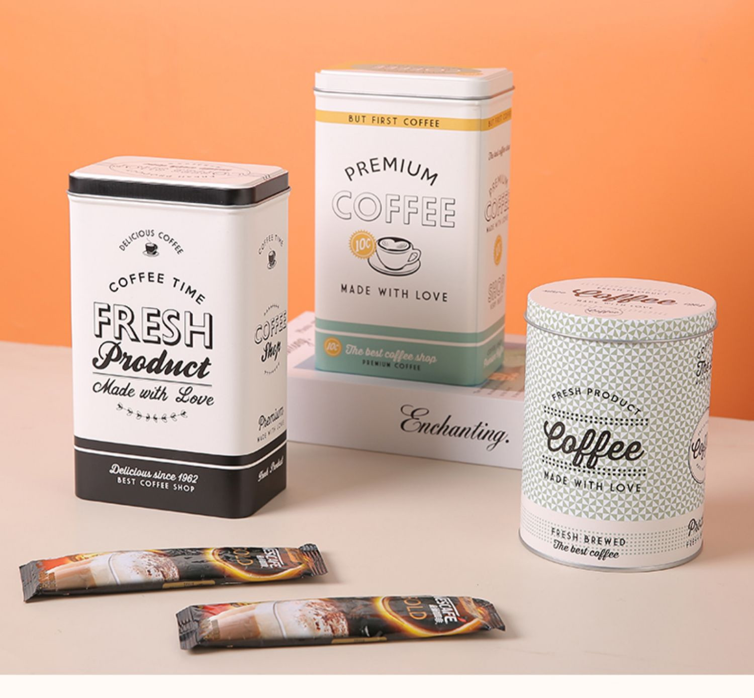 Retro American Square Coffee T – Coffee Tea Containers Bewertung und Preis