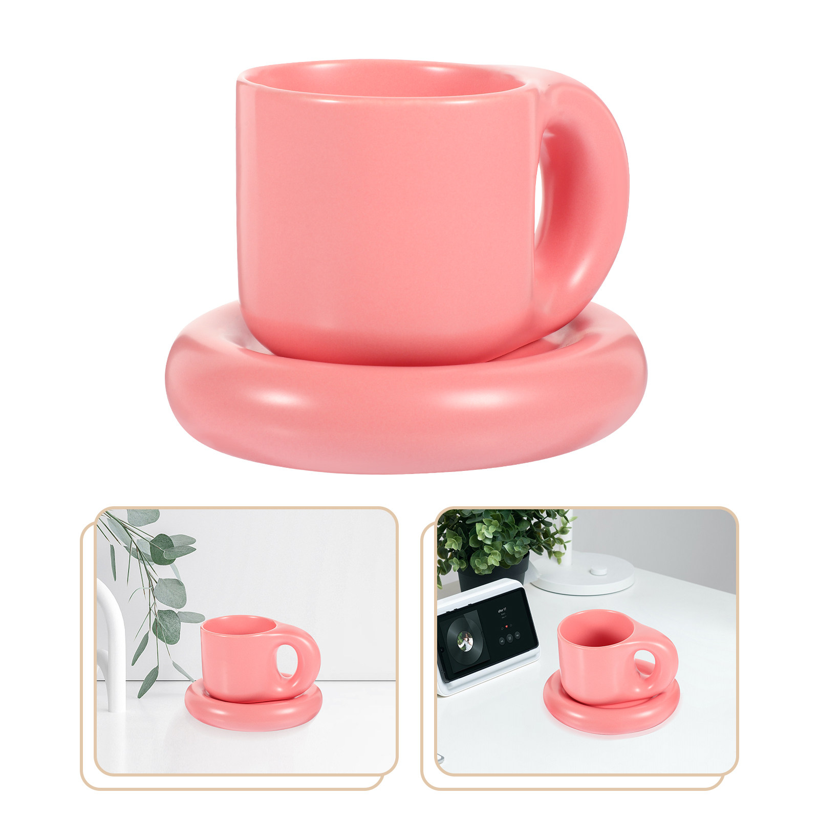 Ceramic Coffee Cup Set with Sa – Coffee Tea Chocolate Bewertung und Preis