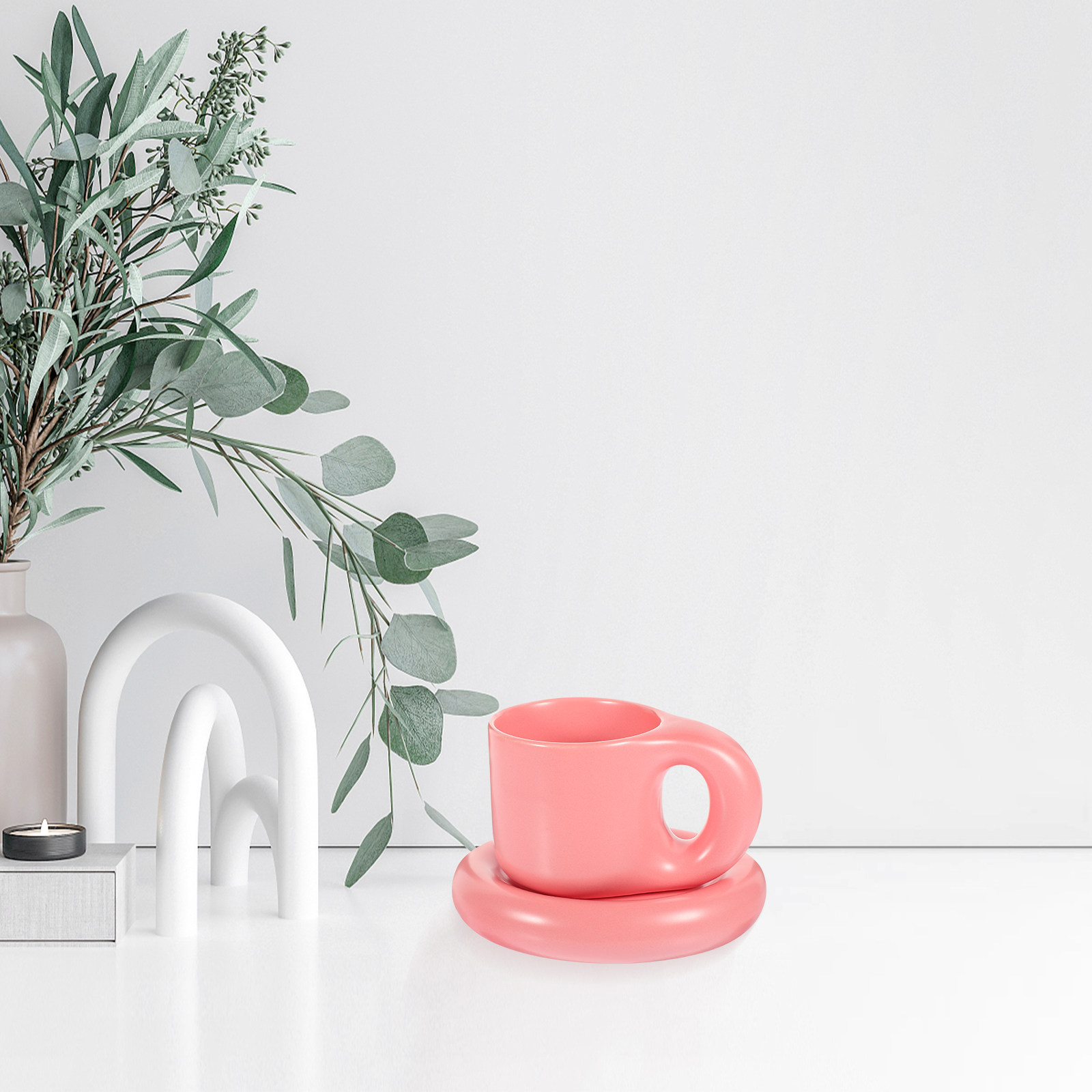Ceramic Coffee Cup Set with Sa – Coffee Tea Chocolate Bewertung und Preis